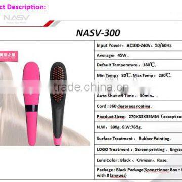 100% Original Lcd Hair Straightener Brush Comb photo-3