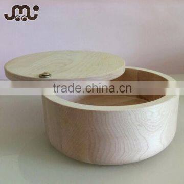 Natural Unfinished Maple Wooden Salt Box