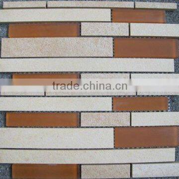 mini stacked wall mosaic, natural stone mosaics, modern house mosaic design(PMSG330)