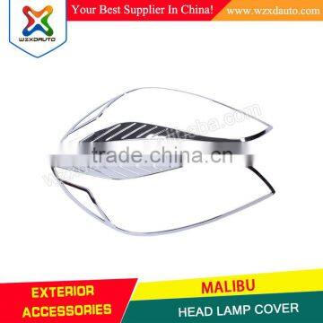 SET CHROME LH RH HEAD LAMP LIGHTS COVER HEAD LAMP COVER FOR CHEVROLET MALIBU 2013-2014