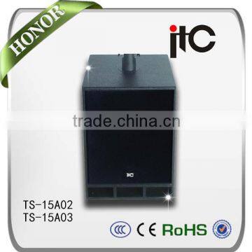 ITC TS-15A02 Series 900W 1000W 4ohm professional active speaker for ip based pa sound system