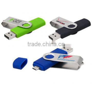 OTG pen drive 8gb, bulk items mini otg usb flash drive for smartphone, swivel usb OTG flash usb drive