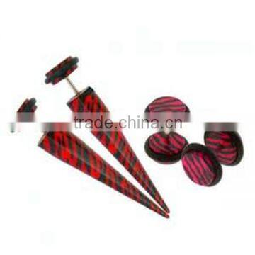 cheap price colorful ear taper jewelry body piercing jewelry