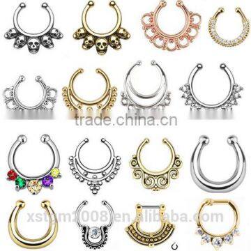 Septum Clicker Fake Septum Ring Nose Ring Body Piercing Jewelry