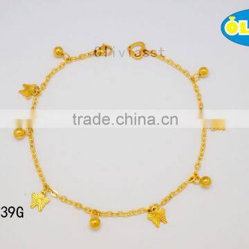 Olivia Jewelry New Design Wholesale Stainless Steel Gold Charm Anklet/Bracelet Designs