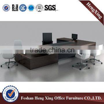 luxury dark colour L shape with side table CEO office executive table (HX-5DE359)