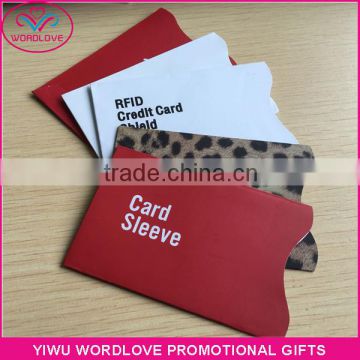 RFID Credit Card Shield, Anti Data Theft Aluminum Foil RFID Blocking Sleeves For Bank Card