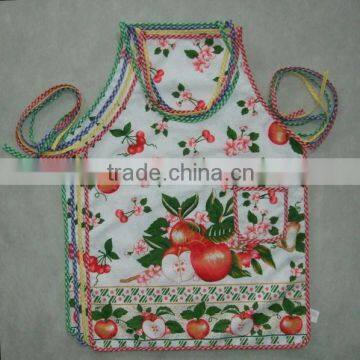 customized terry material or pvc material hostess apron adult easy wipe apron