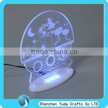 wholesale led display decoration for Christmas, hot sale acryl led sign base display stand with light