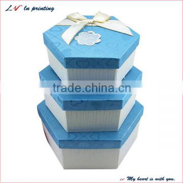 hot sale hexagonal gift packaging box made in shanghai