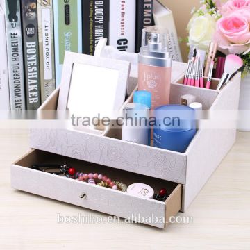 High quality leather comestic make-up box storage box