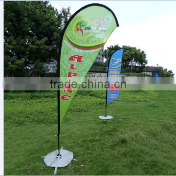 portable aluminum and fiber glass pole banner flag