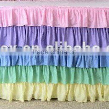 Polyester Rainbow Table Skirts Table Cover photo-2