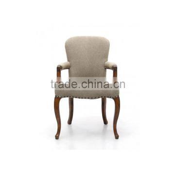 Custom American style hotel chair wooden chair fabric chair