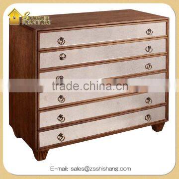 2016 Hot Selling Antiqued paint Wooden 6-Drawer Console Display Cabinet