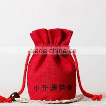 customized colorful canvas travel storage bag drawstring bag packaging bag small bag