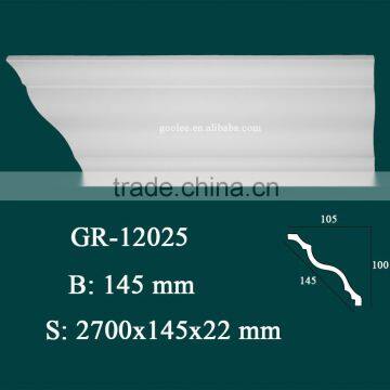 High Density Fireproof Polyurehtane Decoration Products Cornice Eaves