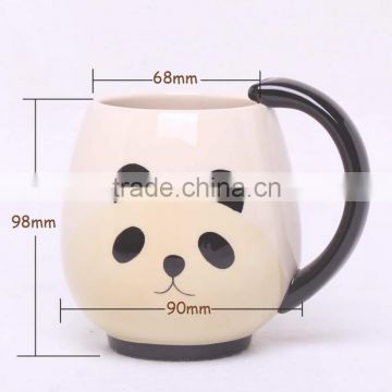 Promontion item of cute Cartoon Panda Mug Ceramic Coffee Mug Milk Tea Cup + Spoon + Cup Mat