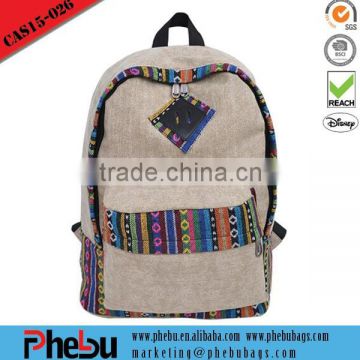 Dye printed cute canvas backpack