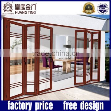 balcony outdoor folding door , exiterior glass aluminum folding door