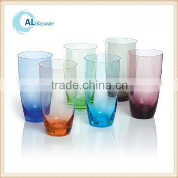 colored stemless drinking wine glass