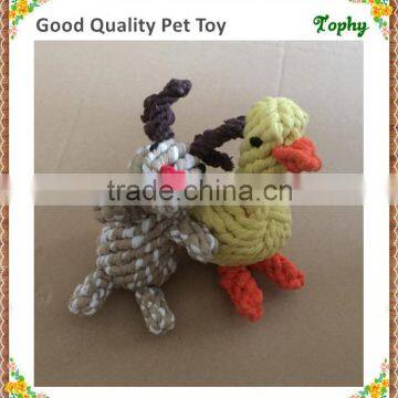 Private Label Braided Animal shape Rope Chew Knot Dog Toys
