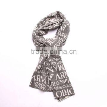 Male Plaid Cotton Knitted Winter Scarf photo-2