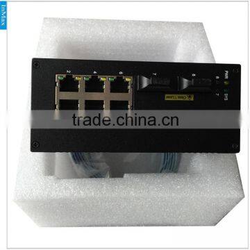 8 port switch for Intelligent Transportation, 2+6-Port Managed Gigabit Ethernet switch i608A