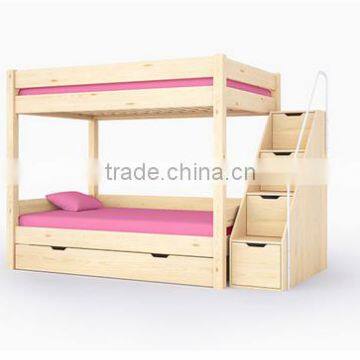 Factory supply newest design child bunk bed with storage