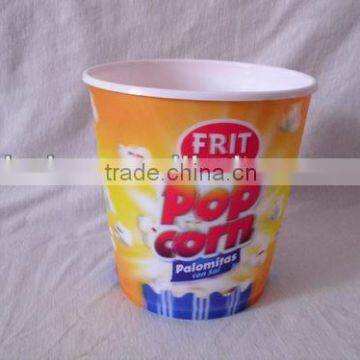 3D plastic popcorn bucket