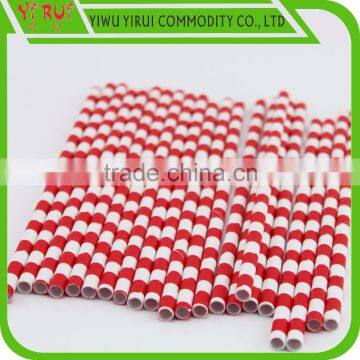 great pattern creative paper drinking straws with red and white