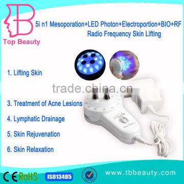 home use best handheld 5 in 1 EMS Electroporation Mesoporation RF anti wrinkle machine