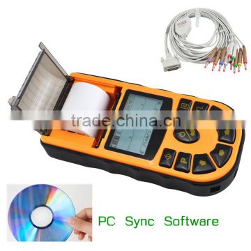 Mini Sync Software Electrocardiograph ECG Machine EKG-80A2 1 channel 12 lead