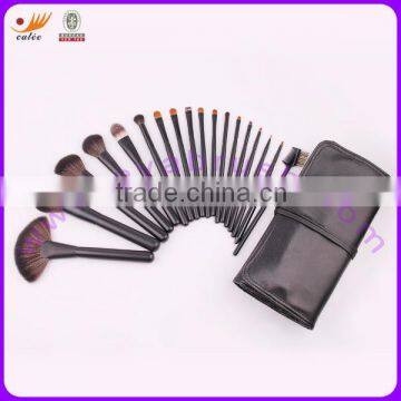 18pcs Matt Black Professional Cosmetic Brush Set with Pouch