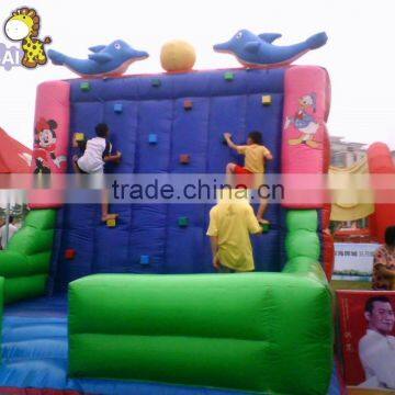 Enjoyable for kids four pillar kids outdoor inflatable climbing walls