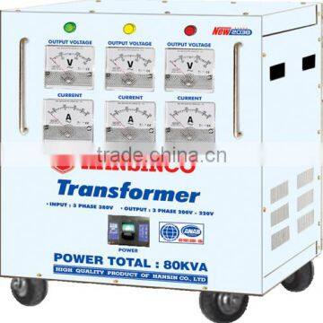 Hansinco Industrial Dry Transformers New 2038 B.A - 80KVA ( Input: 380V, Output: 220V, 200V)