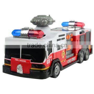 Plastic B/O bump and go fire engines Vehicle fire truck toys with 3D light and music for sale