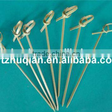 High Quality Colored Cocktail Decorative Bamboo Knotted Skewers