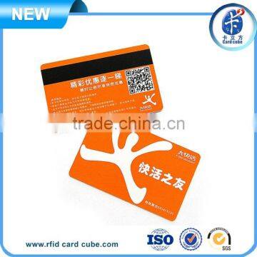 Cr80 30mil PVC White Signature Panel VIP Barcode Smart Card