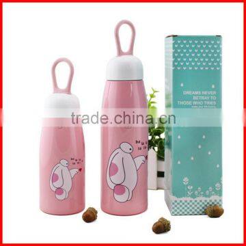 Wholesale Double Layers Stainless Steel 201 Vacuum Insulation Flask Creative Hang Rop Kids Pot-bellied Cup Children's Cup photo-5