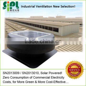 SUNNY FAN industrial ventilation use roof mounting heat extractor fan 12W solar PV module powered warehouse air exhaust fan