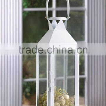 Metal white interior Lantern Decorative