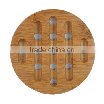 Little Round Bamboo Wood Cutting & Kitchen Chopping Board With Groove photo-2