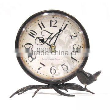 Cheap!!! Round Small MDF Table Clock Small Wooden Table Clock photo-3