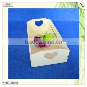 High Quality Heart Carving Fruit Vegetable Plywood Crate Tray photo-3