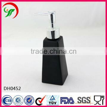 custom innovative and creative products elegant Lotion Bottle black 200ml ceramic Liquid Soap Dispenser