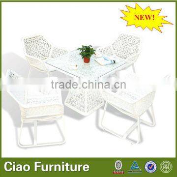 Rattan Furniture Flower Weaving Coffee Table Set photo-2