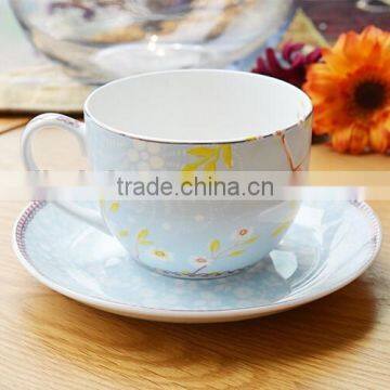 Lovely Robin Bird Porcelain Coffee Cup And Suacer