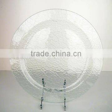 Clear glass round plates dessert plates dinner plates