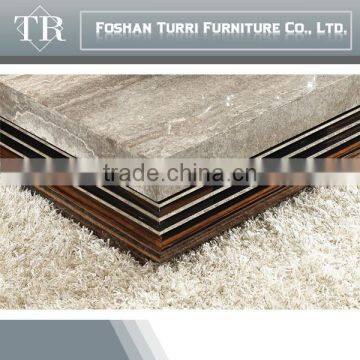 Modern Marble/travertine Top Living Room Coffee Table With Hardware photo-3